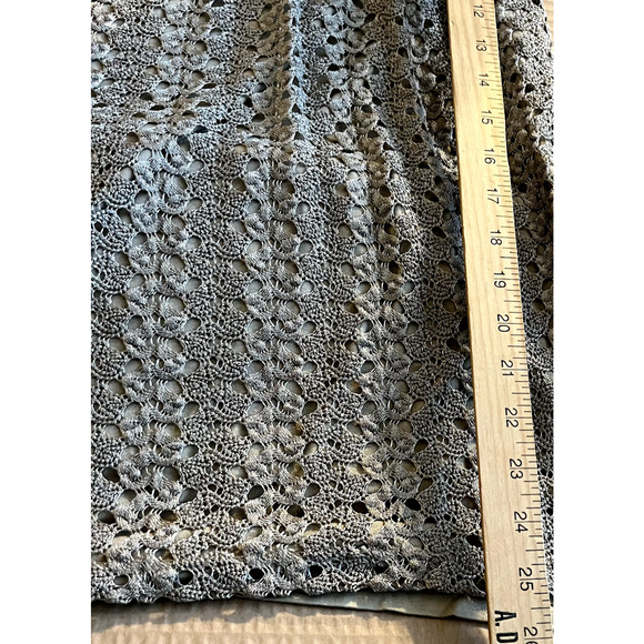 JM Collection Crocheted Lined Blouses Womens Lot/2 Large + Petite XL Gold Silver - Picture 13 of 13